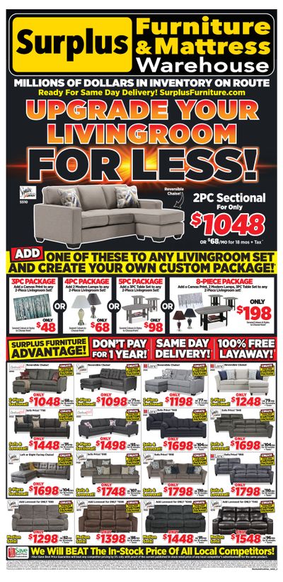 Surplus Furniture & Mattress Warehouse (Fredericton) Flyer April 11 to May 1