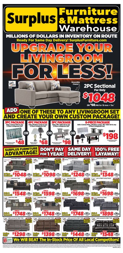 Surplus Furniture & Mattress Warehouse (Edmonton) Flyer April 11 to May 1