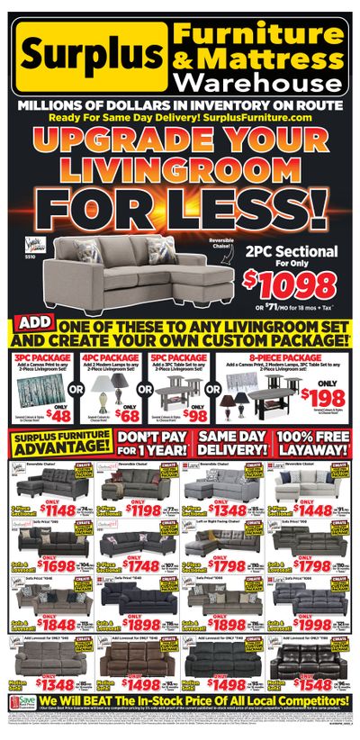 Surplus Furniture & Mattress Warehouse (Corner Brook) Flyer April 11 to May 1