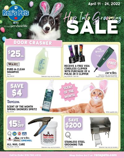 Ren's Pets Depot Hop into Grooming Sale Flyer April 11 to 24
