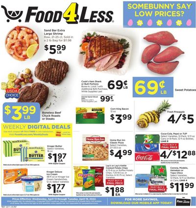 Food 4 Less (IN) Weekly Ad Flyer April 12 to April 19