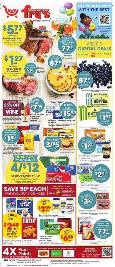 Fry’s (AZ) Weekly Ad Flyer April 12 to April 19