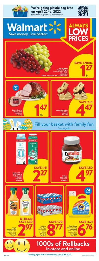 Walmart (ON) Flyer April 14 to 20 Walmart (ON) Flyer April 14 to 20