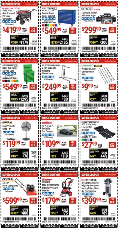 Harbor Freight Weekly Ad Flyer April 12 to April 19