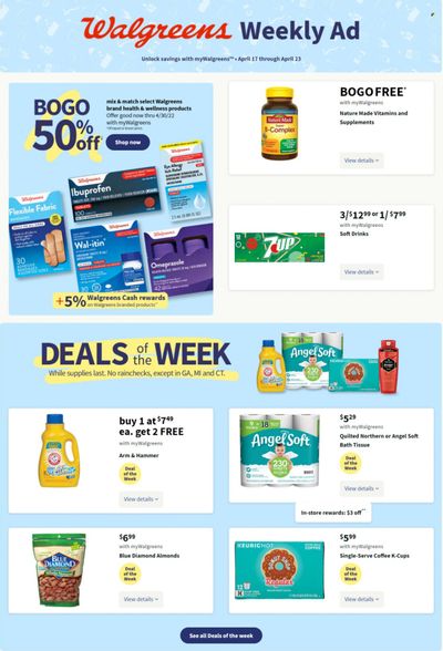 Walgreens Weekly Ad Flyer April 13 to April 20