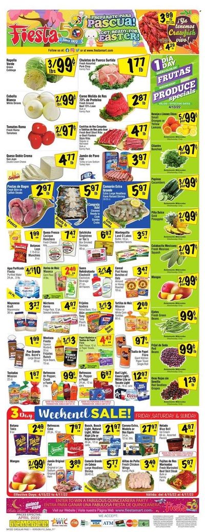 Fiesta Mart (TX) Weekly Ad Flyer April 13 to April 20