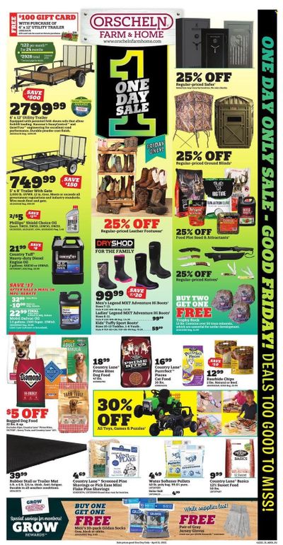 Orscheln Farm and Home (IA, IN, KS, MO, NE, OK) Weekly Ad Flyer April 13 to April 20