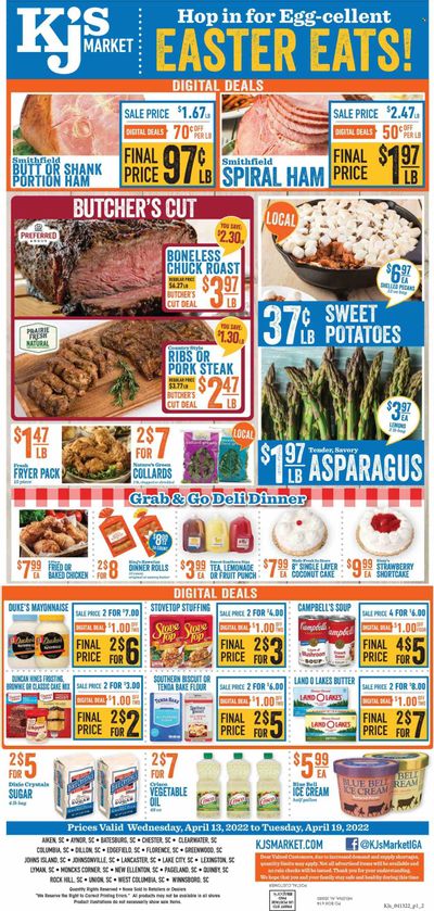 KJ´s Market (GA, SC) Weekly Ad Flyer April 13 to April 20