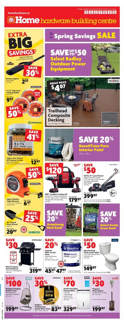 Home Hardware Building Centre (AB) Flyer April 14 to 20