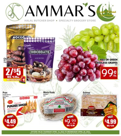 Ammar's Halal Meats Flyer April 14 to 20