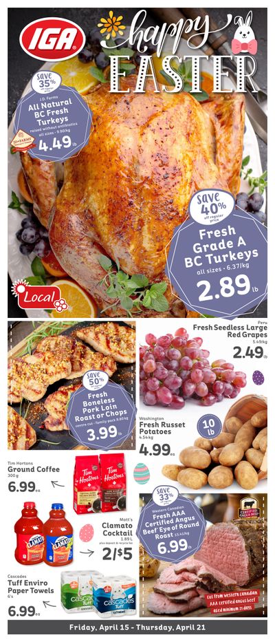 IGA Stores of BC Flyer April 15 to 21