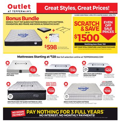 Outlet at Tepperman's Flyer April 15 to 21