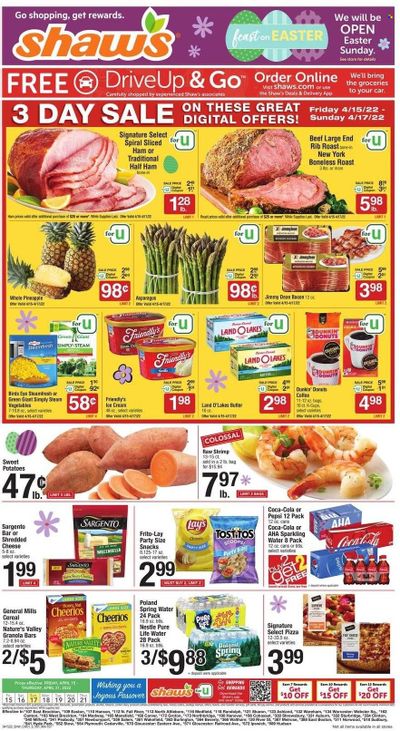 Shaw’s (MA, ME, NH, RI, VT) Weekly Ad Flyer April 14 to April 21