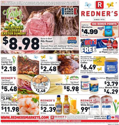 Redner's Markets (DE, MD, PA) Weekly Ad Flyer April 14 to April 21
