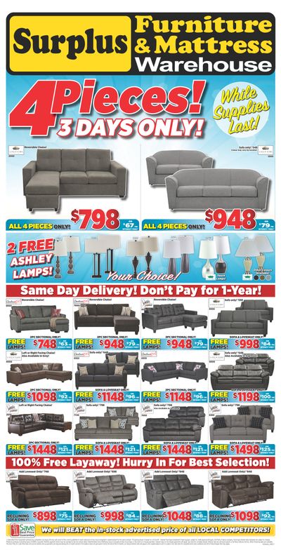 Surplus Furniture & Mattress Warehouse (Thunder Bay) Flyer March 31 to April 6