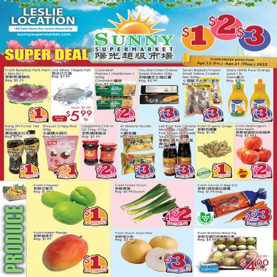 Sunny Supermarket (Leslie) Flyer April 15 to 21
