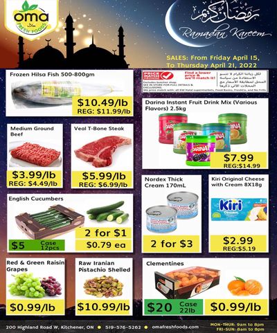 Oma Fresh Foods Flyer April 15 to 21