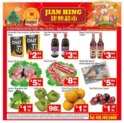 Jian Hing Supermarket (North York) Flyer April 15 to 21