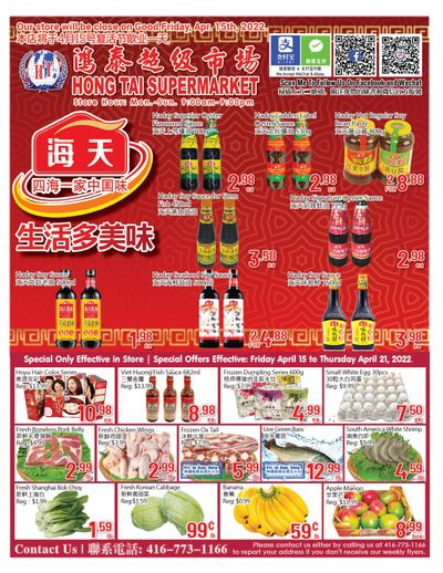 Hong Tai Supermarket Flyer April 15 to 21
