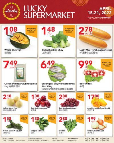 Lucky Supermarket (Edmonton) Flyer April 15 to 21