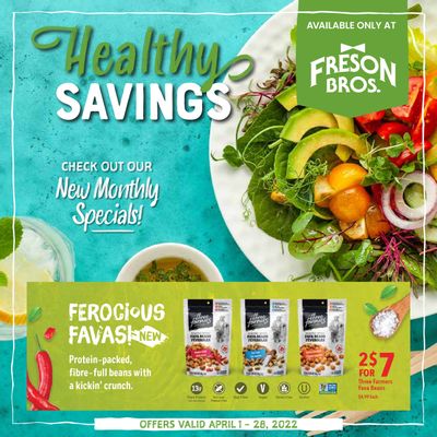 Freson Bros. Healthy Savings Flyer April 1 to 28