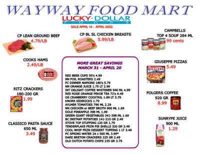 WayWay Food Mart Flyer April 14 to 20