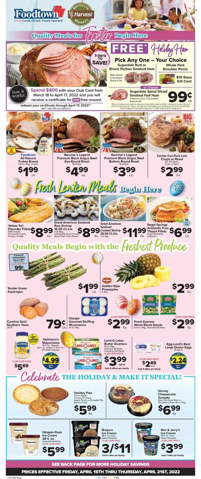 Foodtown (NJ, NY, PA) Weekly Ad Flyer April 15 to April 22