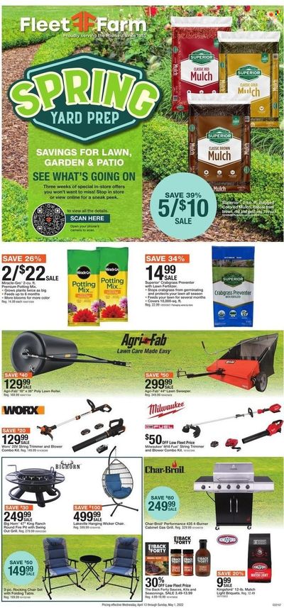 Fleet Farm (IA, MN, ND, WI) Weekly Ad Flyer April 15 to April 22