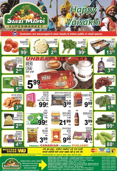 Sabzi Mandi Supermarket Flyer April 15 to 20