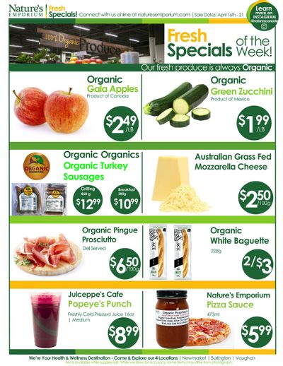 Nature's Emporium Weekly Flyer April 16 to 21