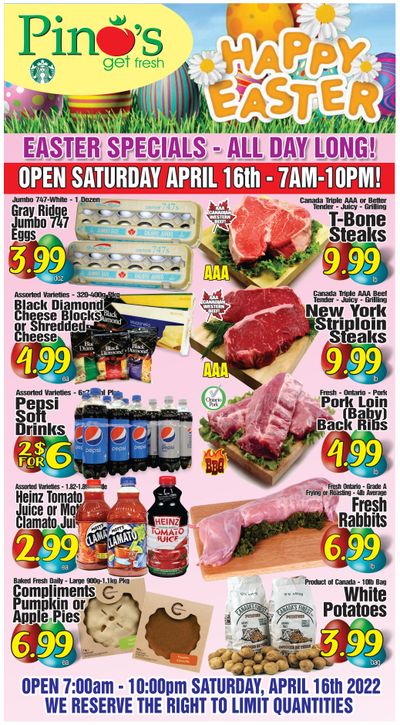 Pino's Flyer April 16 to 22