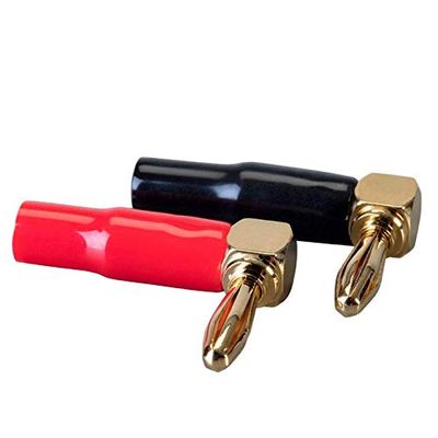 Monoprice 10 Pair Right Angle 24k Gold Plated Banana Speaker Wire Cable Screw Plug Connectors (121915) $30.8 (Reg $35.33)