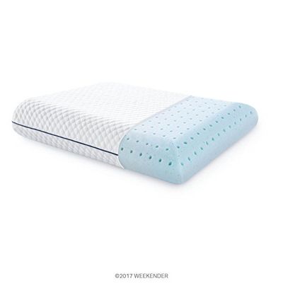 WEEKENDER Ventilated Gel Memory Foam Pillow - Washable Cover - Standard Size, White (WKSS30GF) $32.3 (Reg $37.75)