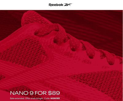 Reebok Canada Deals: NANO 9 For $89, Save 39% off with Coupon Code