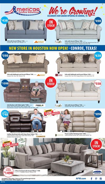 American Furniture Warehouse (AZ, CO, TX) Weekly Ad Flyer April 19 to April 26