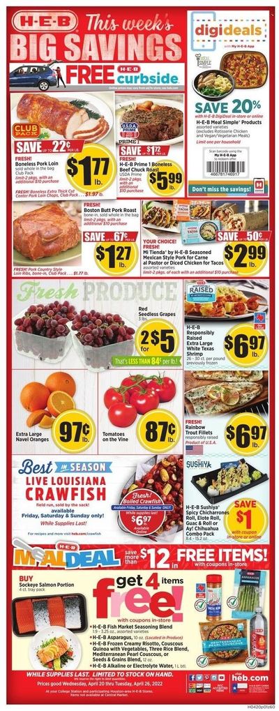 H-E-B (TX) Weekly Ad Flyer April 19 to April 26