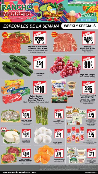Rancho Markets (UT) Weekly Ad Flyer April 19 to April 26