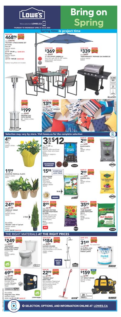 Lowe's Flyer April 21 to 27