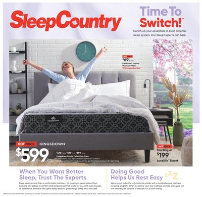 Sleep Country Flyer April 20 to 26