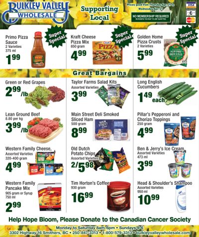 Bulkley Valley Wholesale Flyer April 21 to 27
