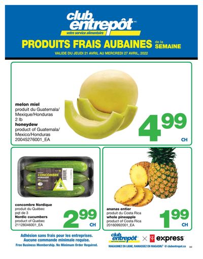 Wholesale Club (QC) Fresh Deals of the Week Flyer April 21 to 27
