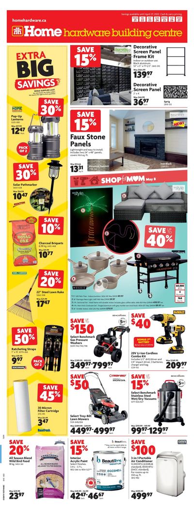 Home Hardware Building Centre (AB) Flyer April 21 to 27