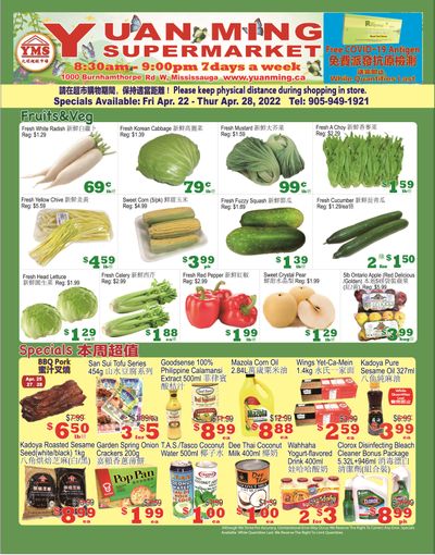 Yuan Ming Supermarket Flyer April 22 to 28