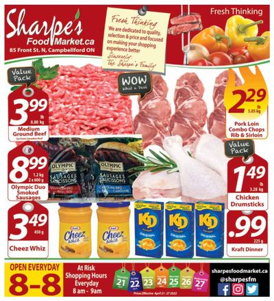 Sharpe's Food Market Flyer April 21 to 27
