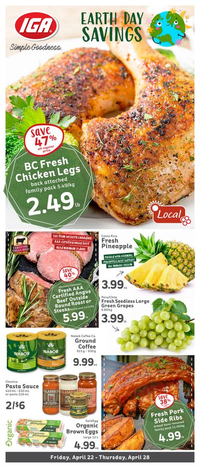 IGA Stores of BC Flyer April 22 to 28 IGA Stores of BC Flyer April 22 to 28