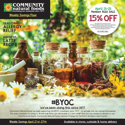Community Natural Foods Flyer April 21 to 27