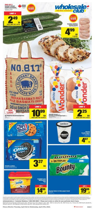 Real Canadian Wholesale Club Flyer April 21 to 27