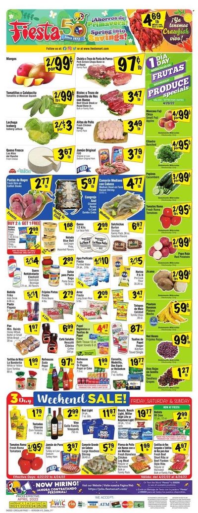 Fiesta Mart (TX) Weekly Ad Flyer April 21 to April 28