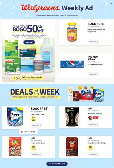 Walgreens Weekly Ad Flyer April 21 to April 28