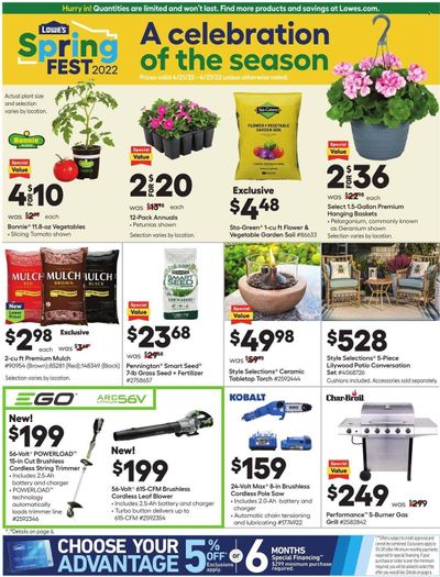Lowe's Weekly Ad Flyer April 21 to April 28